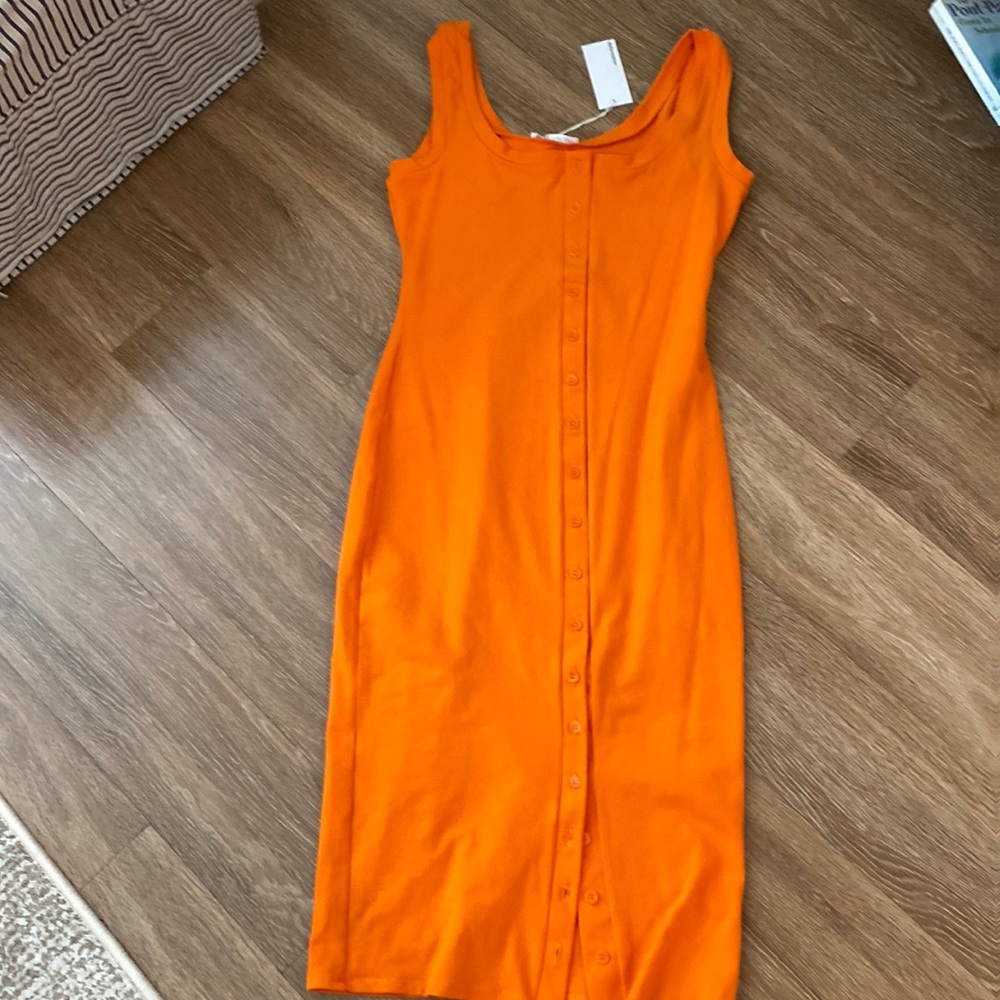 Reformation Dante dress in citrus NWT